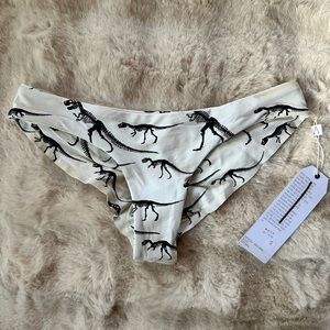 Boys + Arrows Kiki Primal RARE Black and White Dinosaur Bikini Bottoms